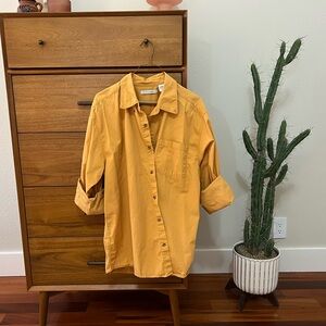Mustard Yellow Button-Up Shirt